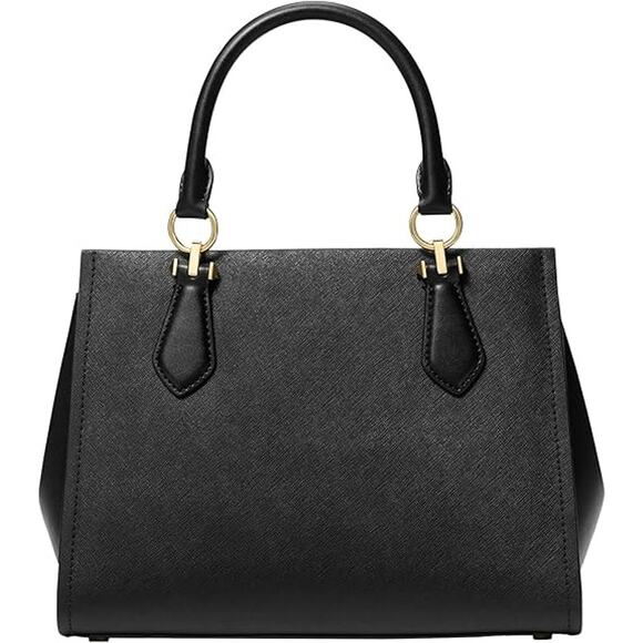 NWT Michael Kors Marilyn Medium Satchel, Gold-Tone Hardware/Black-OS - Picture 2 of 5